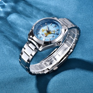 Montre automatique mécanique de luxe pour homme PAGANI DESIGN 1788, sport, acier inoxydable, double fuseau horaire, verre cartographique, 10 bars d'étanchéité - Product Image 5