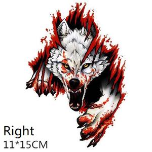 สติกเกอร์ติดรถลาย3D ลายหมาป่าโกรธสติกเกอร์ติดรถมอเตอร์ไซค์แบบสะท้อนแสงสติกเกอร์แต่งรถมอเตอร์ไซค์ - Product Image 6