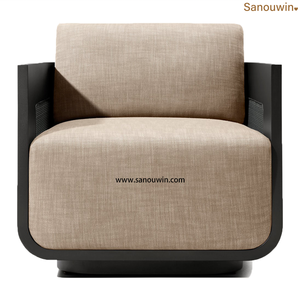 <span class=keywords><strong>Fauteuil</strong></span> d'extérieur contemporain avec tressage confortable en <span class=keywords><strong>rotin</strong></span> PE Design moderne portable pour le jardin, la piscine, la cour et l'hôtel - Product Image 3