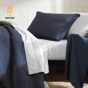 Bán Buôn Tùy Chỉnh Sang Trọng 100% Percale Cotton 4-Mảnh Tấm Ga Giường Đặt Màu Trắng Với Mùa Hè Hiện Đại Dệt Thân Thiện Với Môi <span class=keywords><strong>300TC</strong></span> Thiết Kế Rắn - Product Image 2