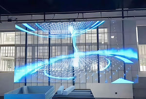 Pantalla LED transparente a todo color Pantalla LED de rejilla P3.91 Pantalla LED transparente - Product Image 2