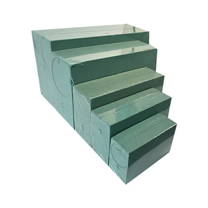 โฟมดอกไม้สีเขียวสำหรับตกแต่งงานแต่งงาน 140x80x45 มม. 300x120x40 มม. ปลอดสารพิษ เรซินฟีนอลิก คริสตัลโซล - Product Image 1
