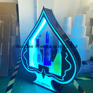 Biểu tượng tùy chỉnh 3 chai ACE của Spade chai thuyết trình LED bóng Champagne chai thuyết trình glorifier rượu đứng hiển thị giá - Product Image 5