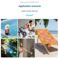 Serviette de Bain Sportive en Microfibre Douce et Absorbante, Vente Chaude pour l'Été, Imprimée, Confortable pour la Natation et la Plage