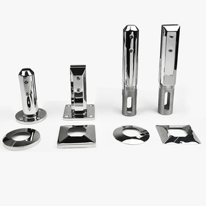 316 thép không gỉ có thể điều chỉnh lan can Spigot kính lan can thép không gỉ hồ bơi hàng rào Đen Spigot - Product Image 3