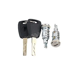 Fiat <b>Lock</b> Cylinder 735423244 2 <b>Keys</b> Stainless Steel Cylindrical <b>Lock</b> Replacement Part - Product Image 1
