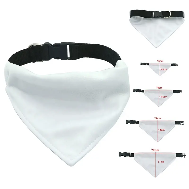 Hoge Kwaliteit Custom Polyester Hondenhalsband Sjaal Bandana Blanks Sublimatie Zomer/Winter/Lente Dier Plaid Accessoire