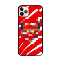 Coque de téléphone portable tendance avec logo d'équipe de football, design de dessin animé peint antichoc, matériau TPU+PC, finition givrée douce pour 14 Pro Max