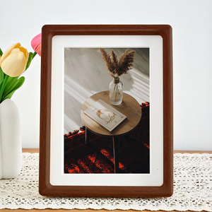 High Quality Nordic Style Walnut Solid Wood <strong>Photo</strong> <strong>Frames</strong> Double Sided <strong>A5</strong> Picture <strong>Frames</strong> Wholesale High Demand - Product Image 1