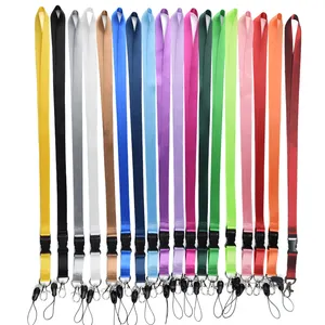 Cheap Lanyards Plain Com Logotipo Custom Phone Lanyard Neck Strap Nylon Cord Sport Keychain Poliéster Sublimação Lanyard