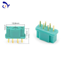 Connecteurs mâle femelle MPX plaqué or 24K à 6 broches 40A Contacts en cuivre 9P Accessoires de terrain d'aéromodélisme RC en nylon de qualité supérieure