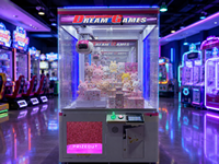 Vente en gros de machines à griffes de style japonais OFO, à monnayeur, avec éclairage néon et décalcomanie personnalisée, pour attraper les peluches en salle d'arcade