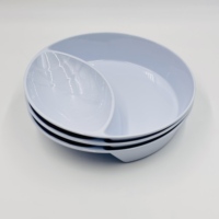 Assiettes à dîner blanches en mélamine personnalisées, promotionnelles, à double compartiment avec 2 sections