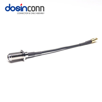 Cable Coaxial RF RG59 de Baja Pérdida, 75 Ohmios, Conector F Hembra a MCX Macho, Tipo Crimp, para Video CCTV