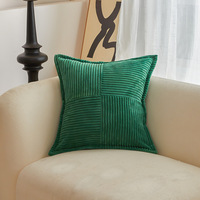 Housses de coussin en velours côtelé simple et moderne pour la décoration intérieure, housse de coussin de canapé amovible, taies d'oreiller en velours lombaire pour la maison
