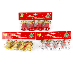 Venta al por mayor oro <span class=keywords><strong>rojo</strong></span> árbol de Navidad campanas de plástico decoración gran oferta campanas adornos colgantes decoraciones de Navidad - Product Image 6