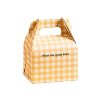 Customizable Recyclable Gold Foil Foldable Food Packaging Folders - Paperboard Designs for Cakes and Snacks