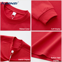 Camiseta Kuenzi Regular Personalizada con Logotipo, Cuello Redondo, Manga Larga, 100% Algodón, 275GSM, Gruesa, Talla Grande para Mujer