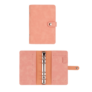 Custom Logo PU Leather Hardcover Cash Money Saving <strong>Book</strong> Loose Leaf Refillable A6 Budget Planner Organizer Wallet Ring Binder - Product Image 2