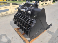 Godet de criblage squeletté pour pelle hydraulique 20 tonnes, 0,8 m³, en acier Q355B, ouverture de mâchoire 1350 mm, pour la séparation de terre et de pierres, et le remblaiement de tuyaux