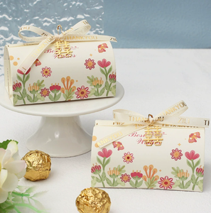 Boîte à dragées en forme de fleur de perle DAMAI pour les réceptions de mariage, les cadeaux de mariage, les décorations de table, boîtes en papier - Product Image 4