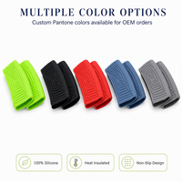Support de poignée de casserole en silicone résistant à la chaleur, qualité alimentaire, antidérapant, mini-pince de four, pince de cuisine, support de poignée en silicone, pince à main
