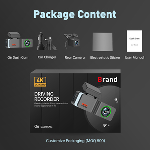 4K-Dashcam ohne Bildschirm, vorne und hinten, Dual-Objektiv, Auto-DVR, 4K-WLAN-GPS-Dashcam, 4K-Doppelkamera, Autokamera - Product Image 2