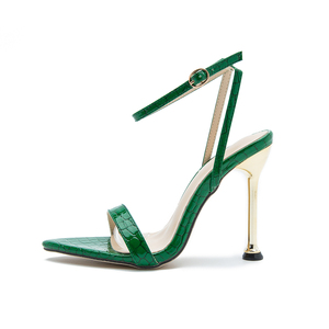 Fashionable 2025 Spring New Super Heel Women's Shoes Thin Heel Roman <b>Sandals</b> - Product Image 4