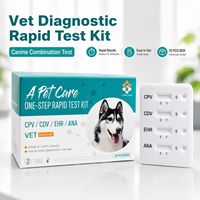 Kit de test diagnostique pour chiens Super Septembre CPV/CCV/GIA/CRV, test rapide pour la parvovirose canine, la coronavirus, la giardiose et le rotavirus