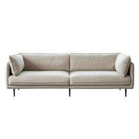 Canapé modulaire 3 places Zayshine Nordic Modern Luxury en velours kaki pour salon, appartement, villa, hôtel, canapé de détente à pieds hauts