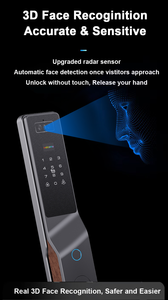 TYSH kunci pintu pintar 3d, pengunci Pintu Digital Pintar dengan kamera dan sidik jari Tuya Wifi - Product Image 4