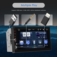 Lecteur MP5 de voiture double DIN Podofo 7 pouces, CarPlay sans fil, Android Auto, YouTube, double USB, autoradio, prise en charge OEM/ODM, livraison directe