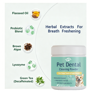 Poudre Nettoyante Dentaire pour Animaux de Compagnie Marque Privée OEM - Élimine la Plaque, Prévient le Tartre, Protège les Gencives pour Chiens et Chats - Dents Propres - Product Image 2