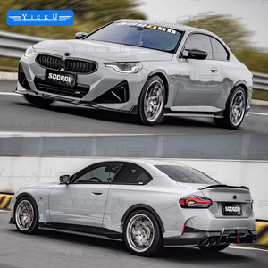 Kit de cuerpo de fibra de carbono seco YICKU para <span class=keywords><strong>BMW</strong></span> 2 Series G42 M240i actualización SOOQOO estilo labio delantero falda lateral alerón difusor trasero <span class=keywords><strong>2022</strong></span> + - Product Image 4
