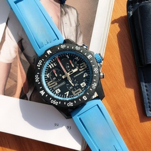 Montre de plongée sportive de haute qualité pour hommes, avec fonction chronométrage tendance, en acier inoxydable lumineux saphir - Product Image 2