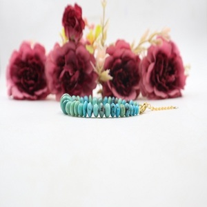 Bracelet perlé de style classique de qualité AAA+ réglable en turquoise d'Arizona pour la création de bijoux et les cadeaux féminins - Product Image 4