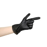 Nettoyage de maison Gants d'examen jetables en vinyle PVC bleu noir imperméables pour animaux de compagnie