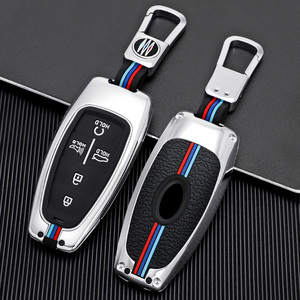 De Metal 6 botones coche caso clave de Hyundai Creta I10 I20 Tucson Solaris Sonata híbrido NEXO NX4 Santafe dn8 <span class=keywords><strong>Kona</strong></span> Atos primer 2022 - Product Image 1