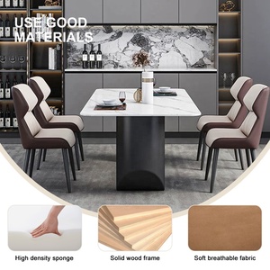 Fashion European <strong>Style</strong> Big Luxury Modern Dining Room Dining <strong>Table</strong> <strong>Set</strong> Designs 6 Seater Dining <strong>Table</strong> and Chairs - Product Image 2