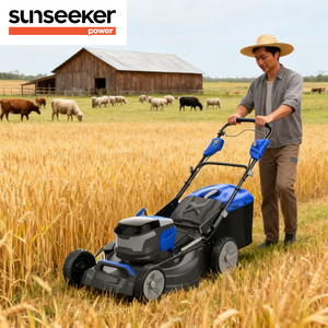 LMC4051DGP Tondeuse à <span class=keywords><strong>gazon</strong></span> manuelle industrielle 40V DIY avec sac à herbe de 60L, double lame de coupe, vitesse variable, usage résidentiel et commercial - Product Image 1