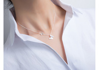 Collier original en argent sterling 925, papillon, pour femmes, tempérament frais, mode coréenne