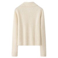 Damen Kaschmir Strickjacke mit Reiß verschluss Vintage Reiß verschluss reine Wolle Pullover Pullover Strickjacke