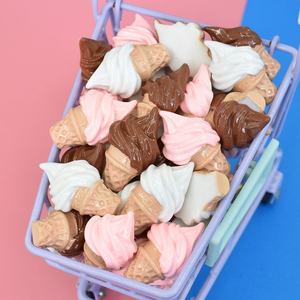 Cabujones de resina con forma de helado simulado Kawaii, miniaturas de comida para decoración de fundas de teléfono DIY - Product Image 5
