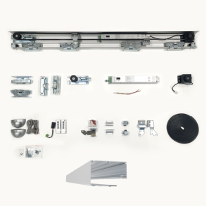 Cửa trượt hệ thống 130kg Thiết kế hiện đại điện tự động Nhôm kính cửa trượt nhà khai thác duy nhất mở cửa trượt - Product Image 3