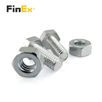 Harga Pabrik DIN933 DIN931 Baut dan Mur Stainless Steel Kepala Hex Sekrup Segi Enam Berulir Penuh