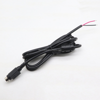 Prise à broche DIN à angle droit pour ouvrir le câble Personnaliser le câble d'alimentation Mini Din4pin 3Pin 1.5m 1.8m