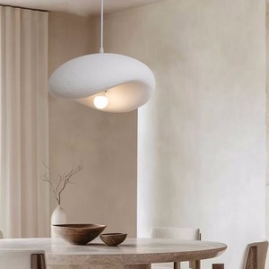 Luminaires suspendus Wabi Sabi pour îlot de cuisine <span class=keywords><strong>blanc</strong></span> japonais, lustre moderne pour salle à manger, salon, luminaires nordiques - Product Image 4