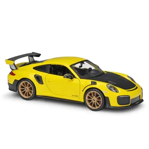 Hot Selling 1/24 Diecast Maisto 911 Gt2 Rs Metal Car Model Two Door Open Adult Collection Diecast Model Car