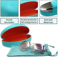 Étui à lunettes grand format incurvé pour femmes, étui rigide tendance et écologique pour lunettes de soleil, pochette XL en tissu