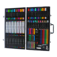 Ensemble de peinture de luxe de 104 pièces, stylos aquarelle, surligneurs, crayons effaçables, marqueurs, cadeau pour enfants, ensemble d'art de peinture